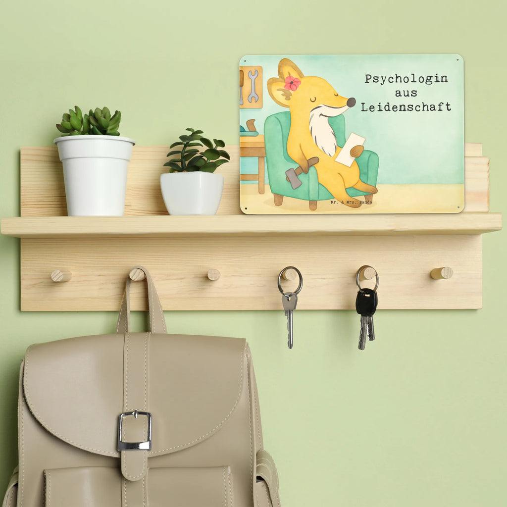 Tin sign Psychologist Passion Design gift, sayings, gift idea, best, farewell gift, passing exam, anniversary, retirement, promotion, job start, profession