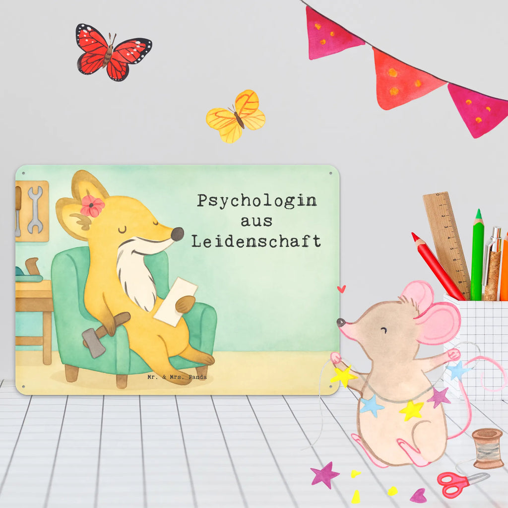 Tin sign Psychologist Passion Design gift, sayings, gift idea, best, farewell gift, passing exam, anniversary, retirement, promotion, job start, profession