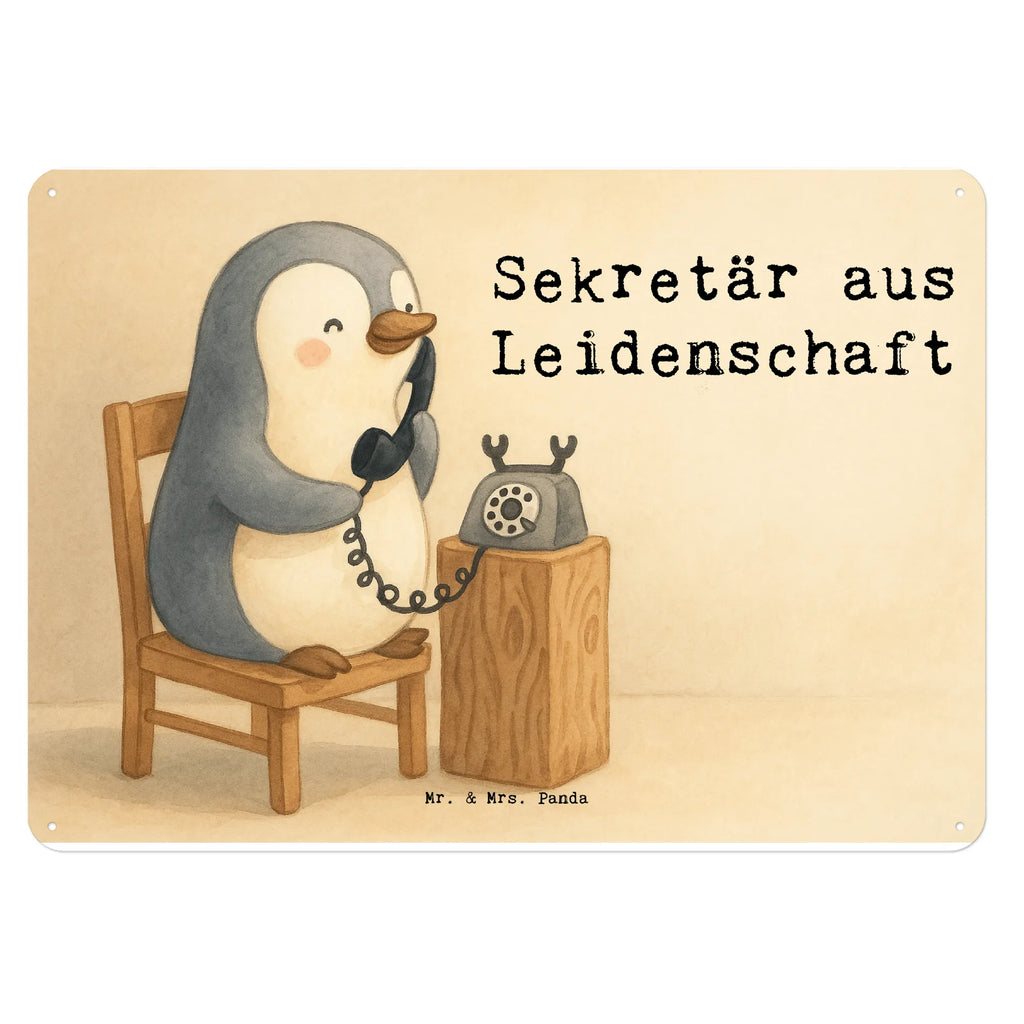 Tin sign Secretary Passion Design gift, sayings, gift idea, best, farewell gift, passing exam, anniversary, retirement, promotion, job start, profession