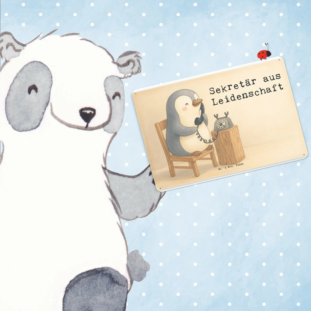 Tin sign Secretary Passion Design gift, sayings, gift idea, best, farewell gift, passing exam, anniversary, retirement, promotion, job start, profession