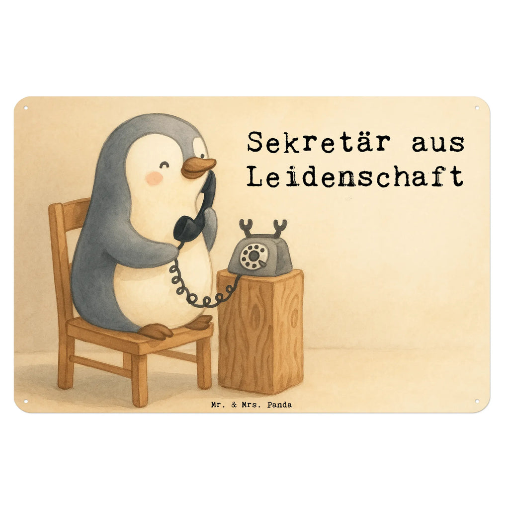 Tin sign Secretary Passion Design gift, sayings, gift idea, best, farewell gift, passing exam, anniversary, retirement, promotion, job start, profession