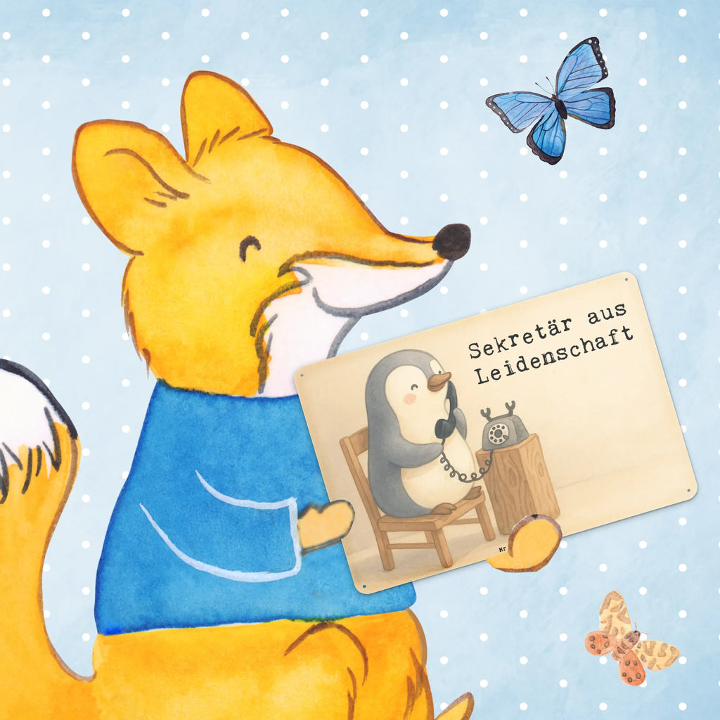 Tin sign Secretary Passion Design gift, sayings, gift idea, best, farewell gift, passing exam, anniversary, retirement, promotion, job start, profession