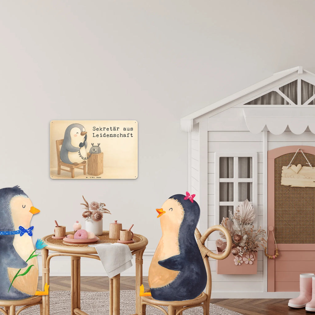 Tin sign Secretary Passion Design gift, sayings, gift idea, best, farewell gift, passing exam, anniversary, retirement, promotion, job start, profession