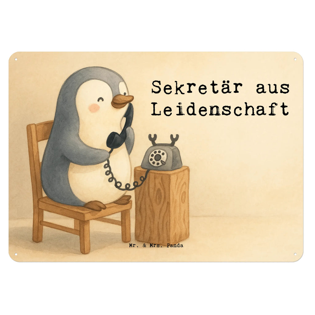 Tin sign Secretary Passion Design gift, sayings, gift idea, best, farewell gift, passing exam, anniversary, retirement, promotion, job start, profession