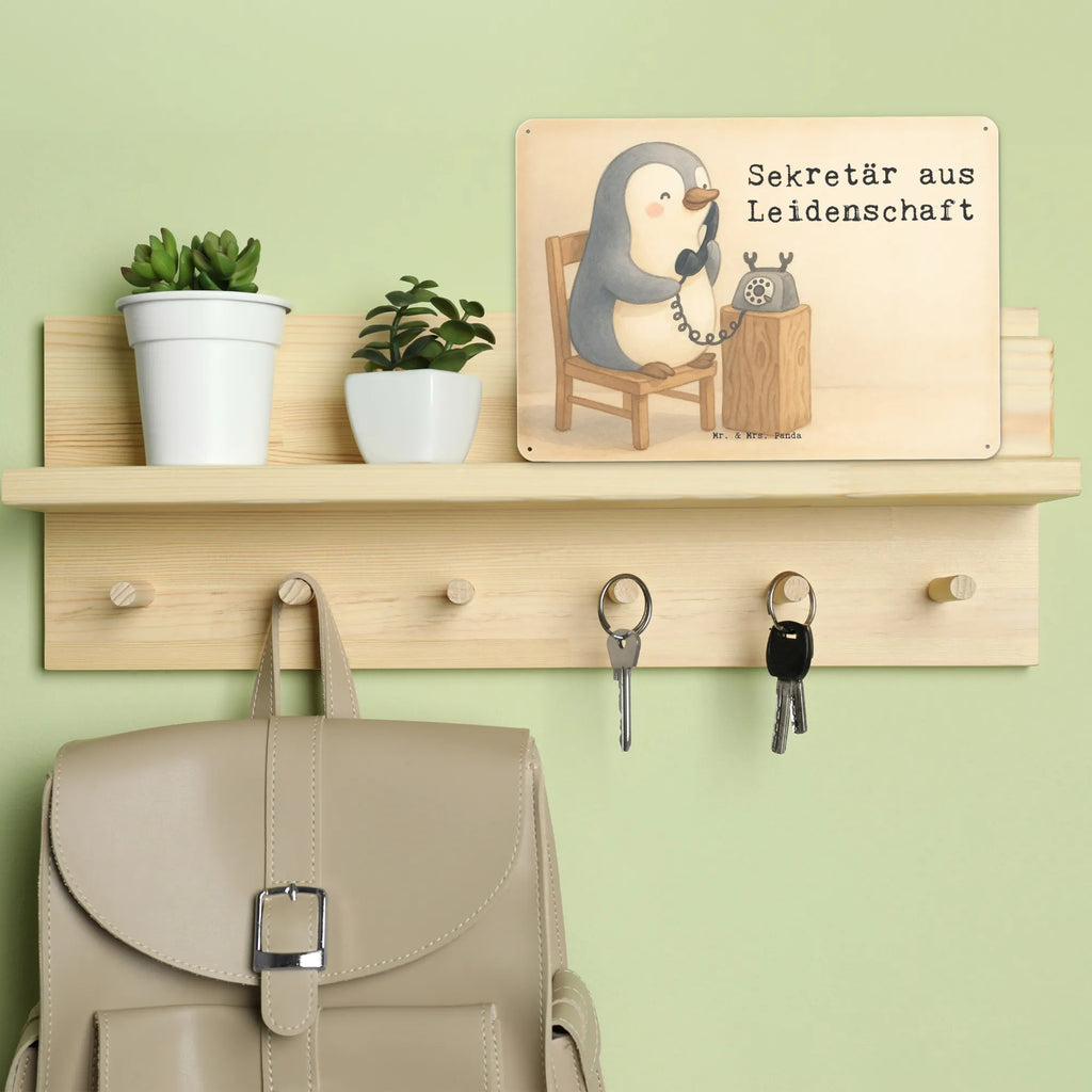 Tin sign Secretary Passion Design gift, sayings, gift idea, best, farewell gift, passing exam, anniversary, retirement, promotion, job start, profession