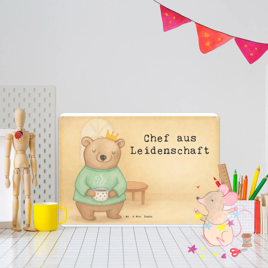 Tin sign Boss Passion Design gift, sayings, gift idea, best, farewell gift, passing exam, anniversary, retirement, promotion, job start, profession