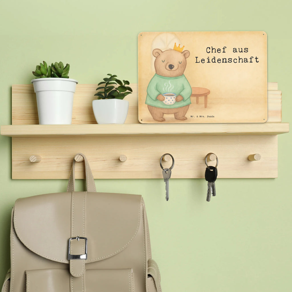 Tin sign Boss Passion Design gift, sayings, gift idea, best, farewell gift, passing exam, anniversary, retirement, promotion, job start, profession