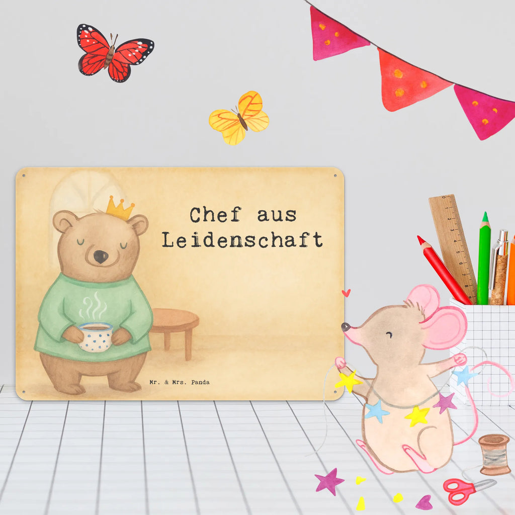 Tin sign Boss Passion Design gift, sayings, gift idea, best, farewell gift, passing exam, anniversary, retirement, promotion, job start, profession