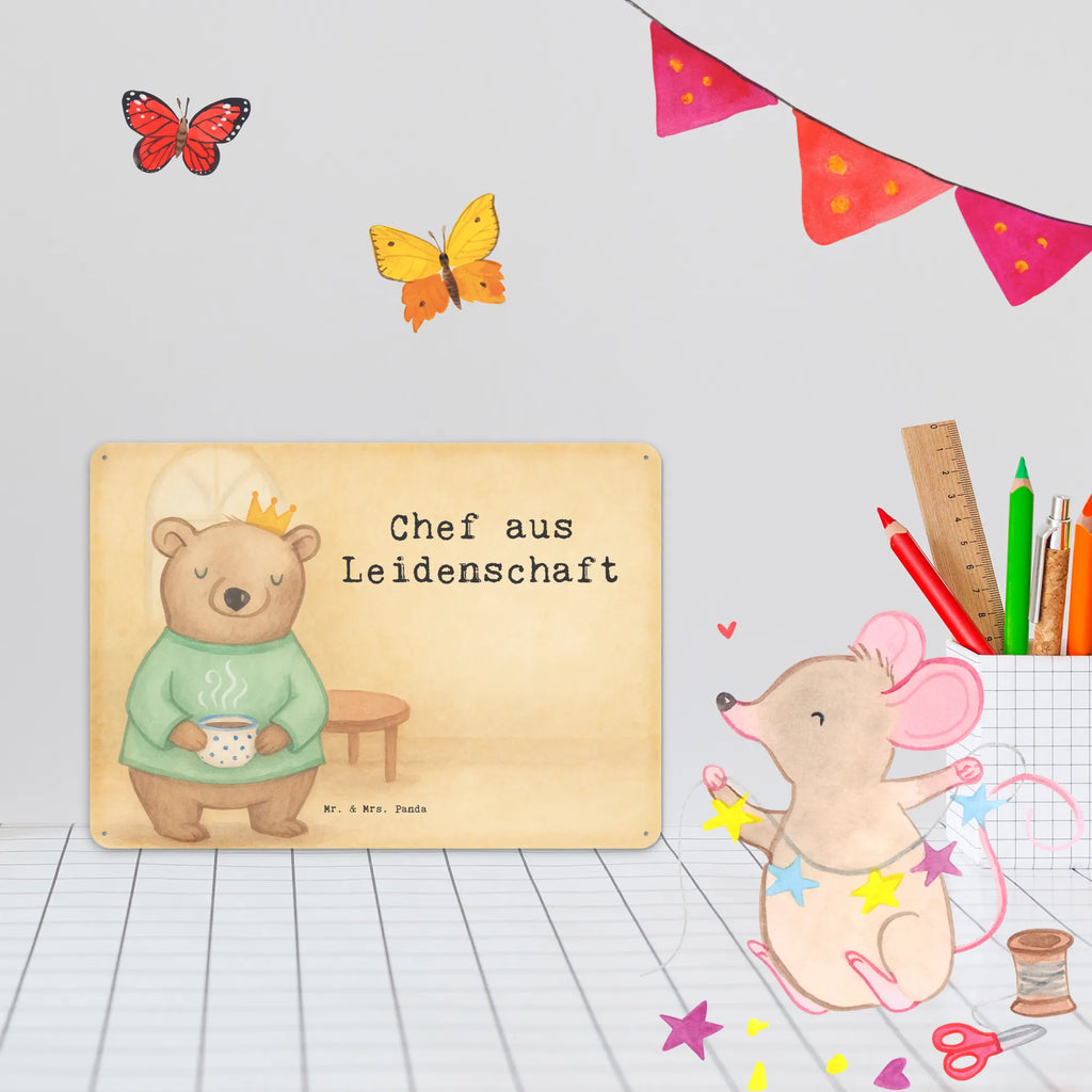 Tin sign Boss Passion Design gift, sayings, gift idea, best, farewell gift, passing exam, anniversary, retirement, promotion, job start, profession