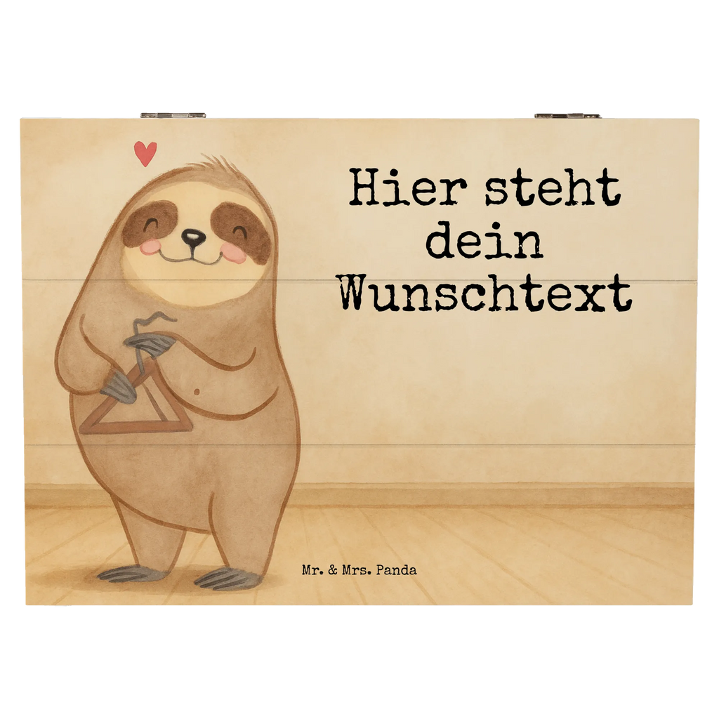 Personalised wooden chest sloth Triangle Design Instruments, gifts for musicians, music enthusiasts