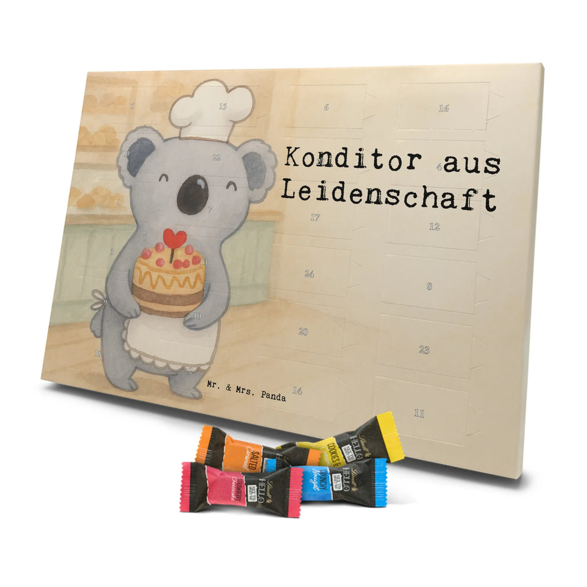Schoko Adventskalender Konditor Leidenschaft Design