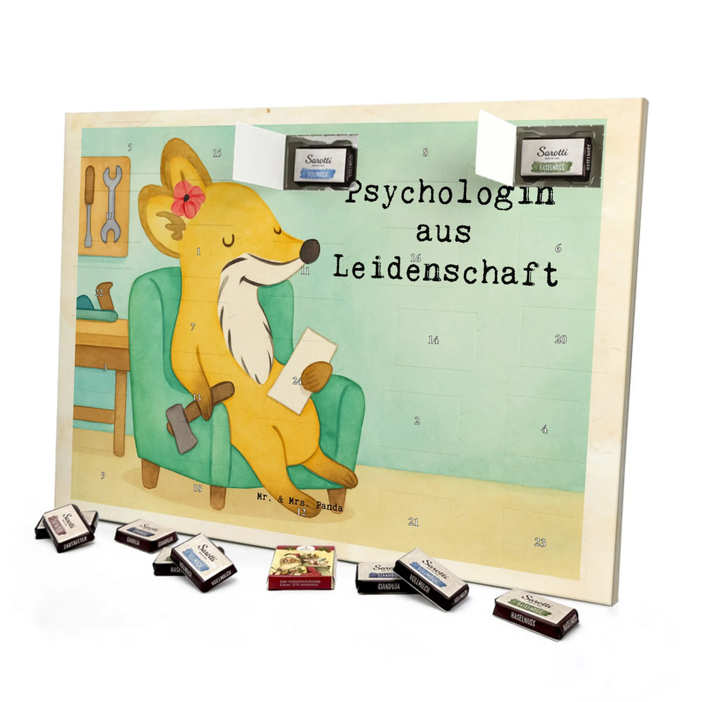 Chocolate advent calendar Psychologist Passion Design profession, job start, promotion, retirement, anniversary, passing exam, farewell gift, best, gift, gift idea, sayings