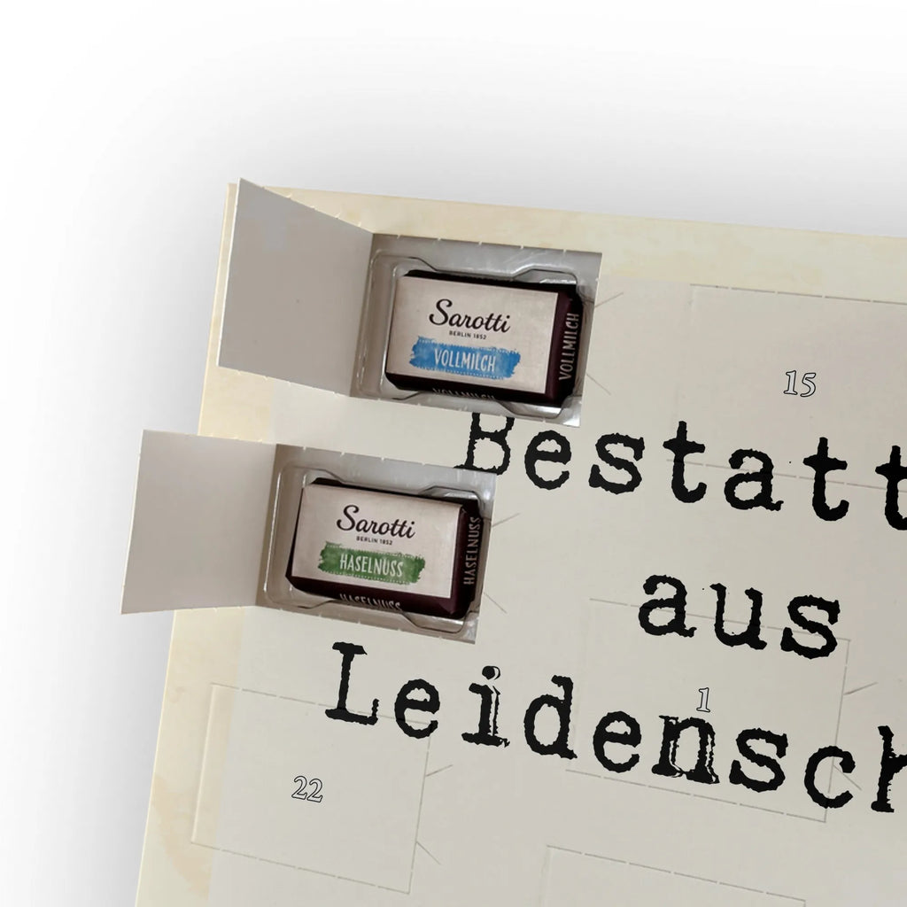 Chocolate advent calendar undertaker Passion Design profession, job start, promotion, retirement, anniversary, passing exam, farewell gift, best, gift, gift idea, sayings