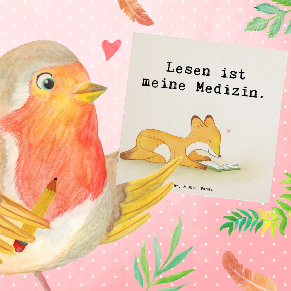 Grußkarte Fuchs Lesen Design doppelkarte, Glückwunschkarte, Klappkarte, Grußkarte, anlasskarte, faltkarte, Geschenk, Schenken, Sport, Sportart, Hobby, Danke, Dankeschön, Auszeichnung, Gewinn, Sportler, Bücherwurm, Bücher lesen, lesen