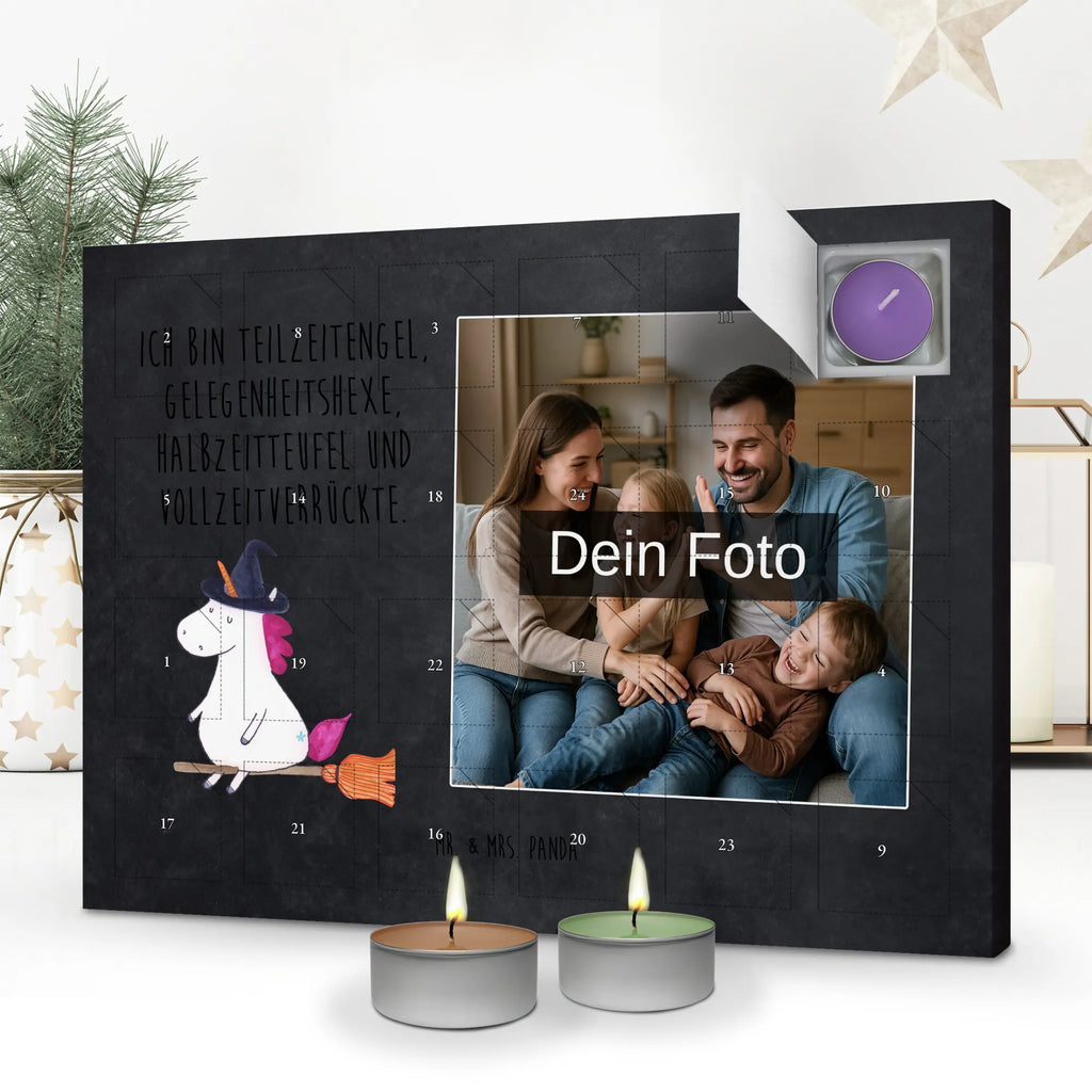 Personalisierter Duftkerzen Foto Adventskalender Einhorn Hexe Personalisierter Duftkerzen Foto Adventskalender, Unicorn, Einhorn, Einhörner, Einhorn Deko, Frau, Verrückte, Engel, Hexe, Freundin, Zicke, Leben, Teufel, Ehefrau