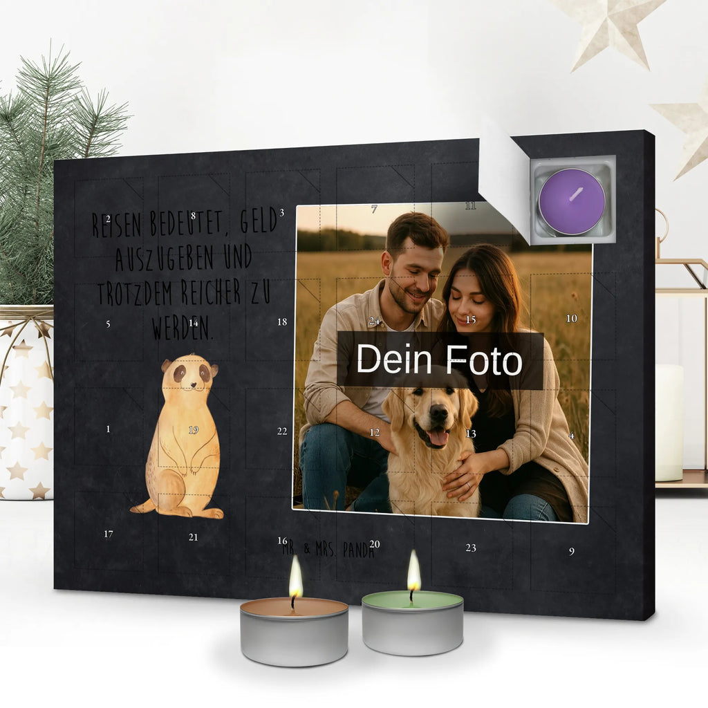 Personalisierter Duftkerzen Foto Adventskalender Erdmännchen Personalisierter Duftkerzen Foto Adventskalender, Afrika, Wildtiere, Roadtrip, Reisen, Erdmännchen, Afrikareise, Weltreise, Spruch, Traveling