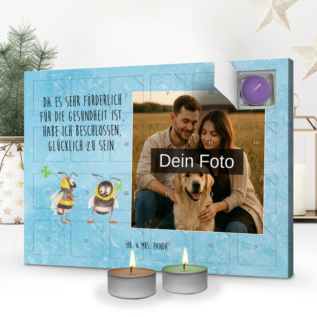 Personalisierter Duftkerzen Foto Adventskalender Hummeln Kleeblatt Personalisierter Duftkerzen Foto Adventskalender, Lustige Sprüche, Tiere, Tiermotive, Gute Laune, Biene, glücklich sein, glücklich Werden, Biene Deko, Spruch Fröhlich, Hummel, Spruch Positiv, Spruch schön