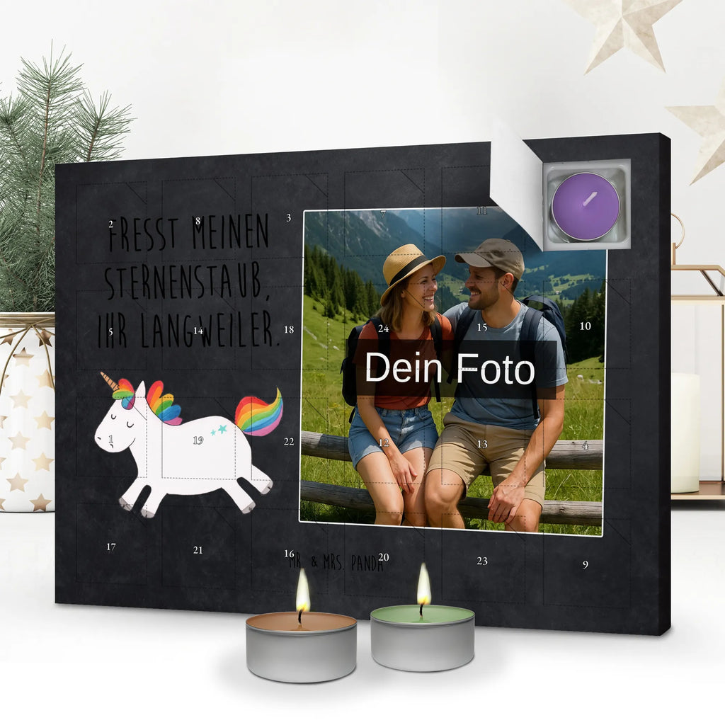 Personalisierter Duftkerzen Foto Adventskalender Einhorn Happy Personalisierter Duftkerzen Foto Adventskalender, Unicorn, Einhorn, Einhörner, Einhorn Deko, Spannend, Lebensfreude, Spaß, Lächeln, Lachen, glücklich, Freude, Fröhlich, Witzig