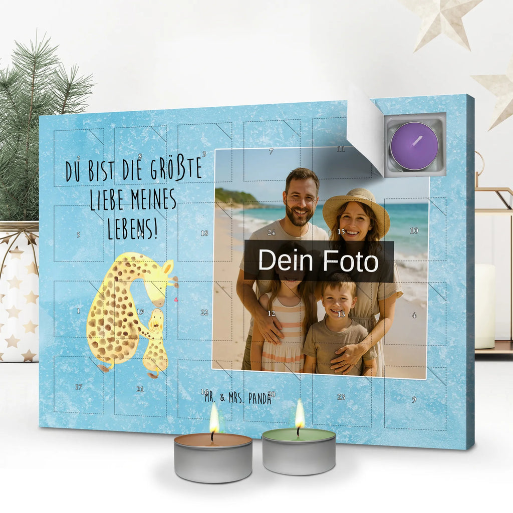 Personalisierter Duftkerzen Foto Adventskalender Giraffe Kind Personalisierter Duftkerzen Foto Adventskalender, Afrika, Wildtiere, Tochter, Lieblingsmensch, Sohn, Mutter, Kind, Mama, Giraffe