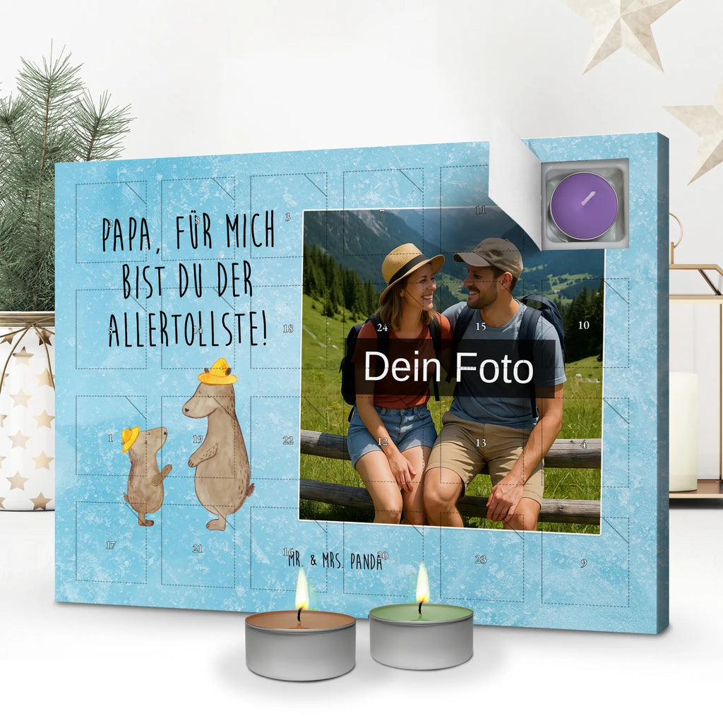 Personalisierter Duftkerzen Foto Adventskalender Bären mit Hut Personalisierter Duftkerzen Foto Adventskalender, Muttertag, Vatertag, Mama, Papa, Oma, Opa, Familie, Schwester, Bruder, Vorbild, Lieblingsmensch, Söhne, Papi, Family, Dad, Kinder, Vater-Sohn, Sohn, Daddy, Bären, Vater, Paps, Bär, Kind