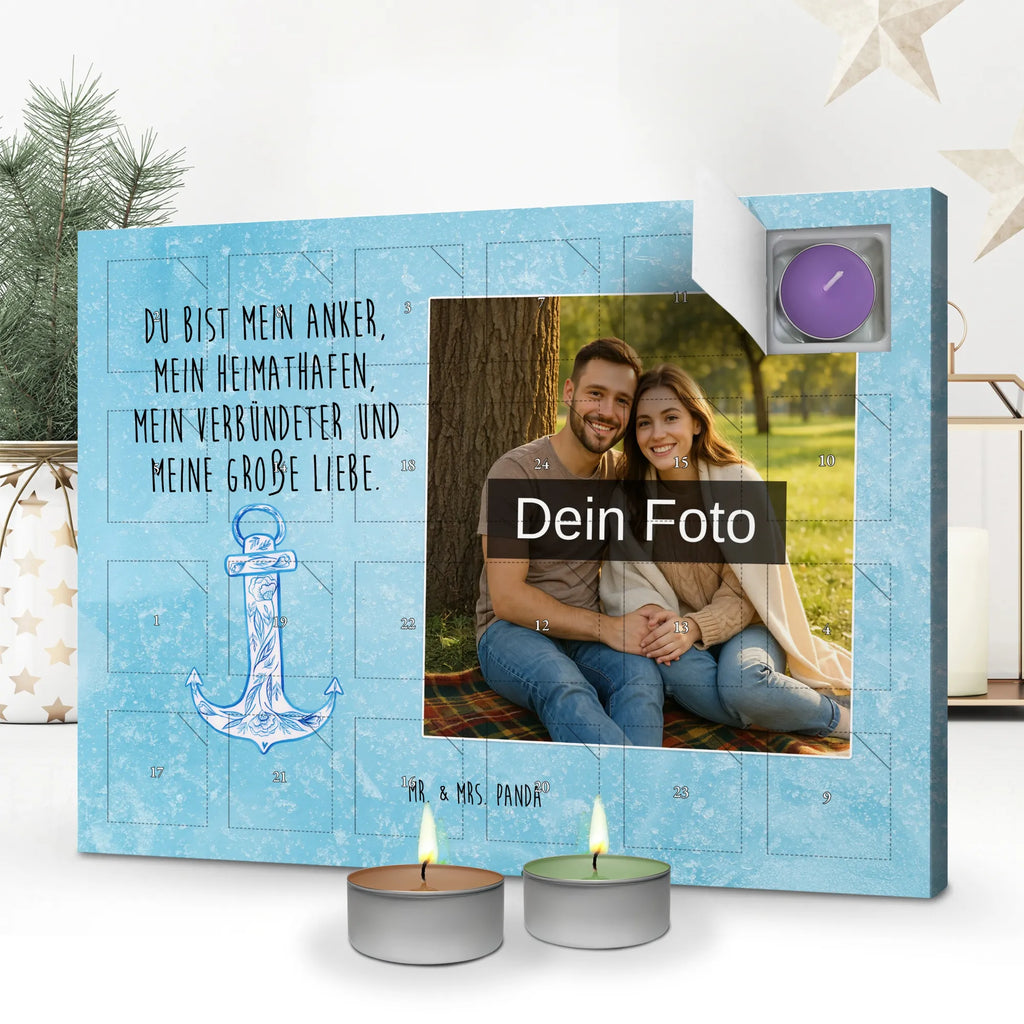 Personalisierter Duftkerzen Foto Adventskalender Anker Blau Personalisierter Duftkerzen Foto Adventskalender, Lustige Sprüche, Tiere, Tiermotive, Gute Laune