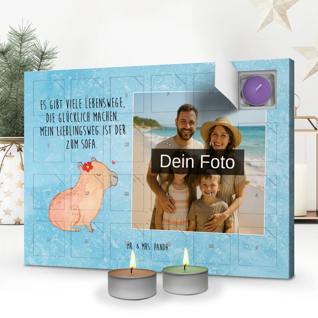 Personalisierter Duftkerzen Foto Adventskalender Capybara Blume Personalisierter Duftkerzen Foto Adventskalender, Lustige Sprüche, Tiere, Tiermotive, Gute Laune, Capybara