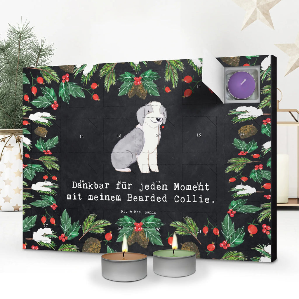 Scented candle advent calendar Bearded Collie moment gift, animal lover, giving, dog breed, purebred dog, dog owner, puppy