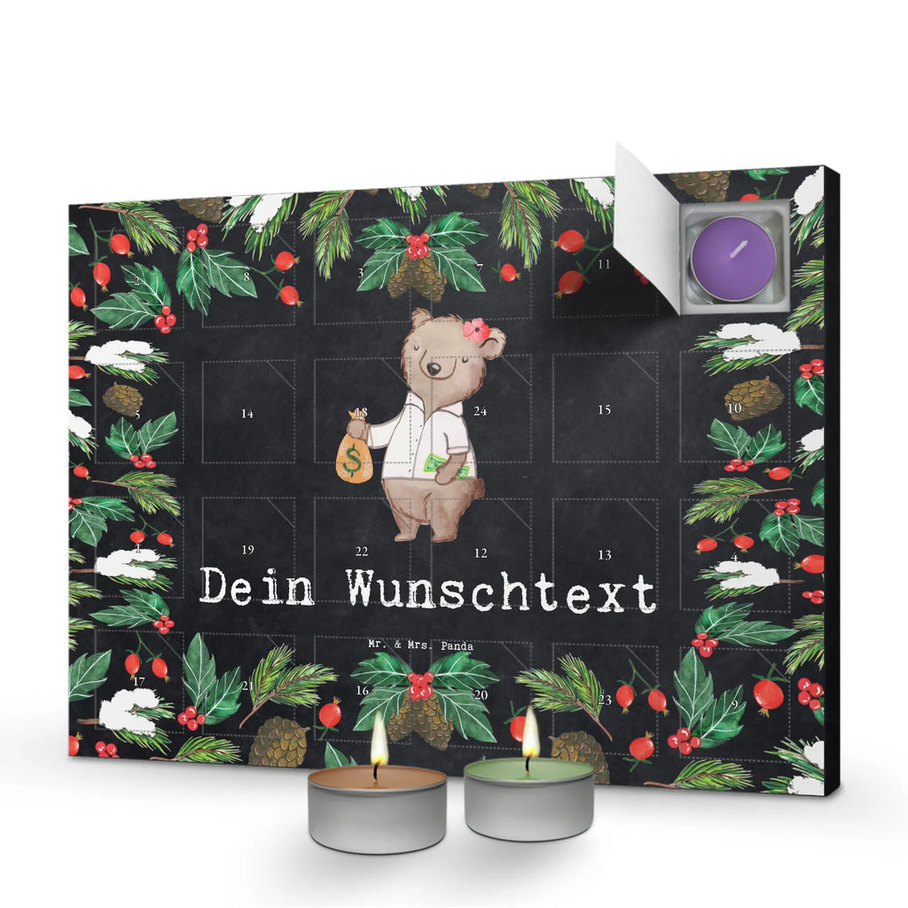 Personalisierter Duftkerzen Adventskalender Bänkerin Leidenschaft Personalisierter Duftkerzen Adventskalender, Geschenk, Schenken, Jubiläum, Danke, Dankeschön, Beruf, Ausbildung, Abschied, Rente, Kollege, Kollegin, Arbeitskollege, Mitarbeiter, Firma, Bankfachfrau, Bänkerin, Bankangestellte, Bankberaterin
