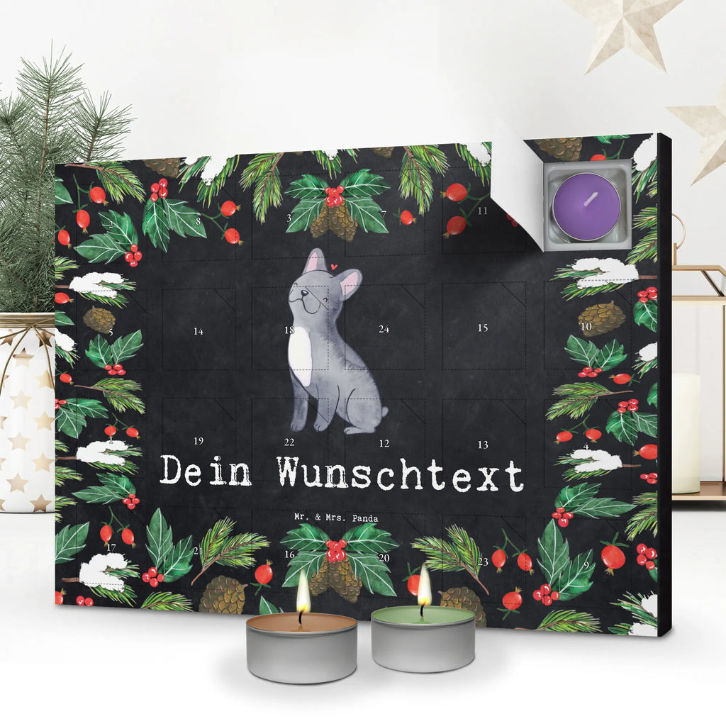Personalisierter Duftkerzen Adventskalender Französische Bulldogge Moment Personalisierter Duftkerzen Adventskalender, Geschenk, Schenken, Hund, Hunderasse, Rassehund, Hundebesitzer, Tierfreund, Welpe, Französische Bulldogge
