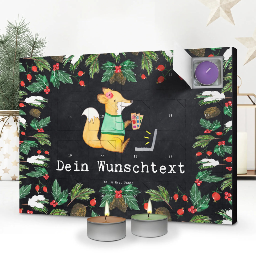 Personalisierter Duftkerzen Adventskalender Mediengestalterin Leidenschaft Personalisierter Duftkerzen Adventskalender, Geschenk, Schenken, Jubiläum, Danke, Dankeschön, Beruf, Ausbildung, Abschied, Rente, Kollege, Kollegin, Arbeitskollege, Mitarbeiter, Firma, Designer, Grafikerin, Grafikdesignerin, Mediengestalter