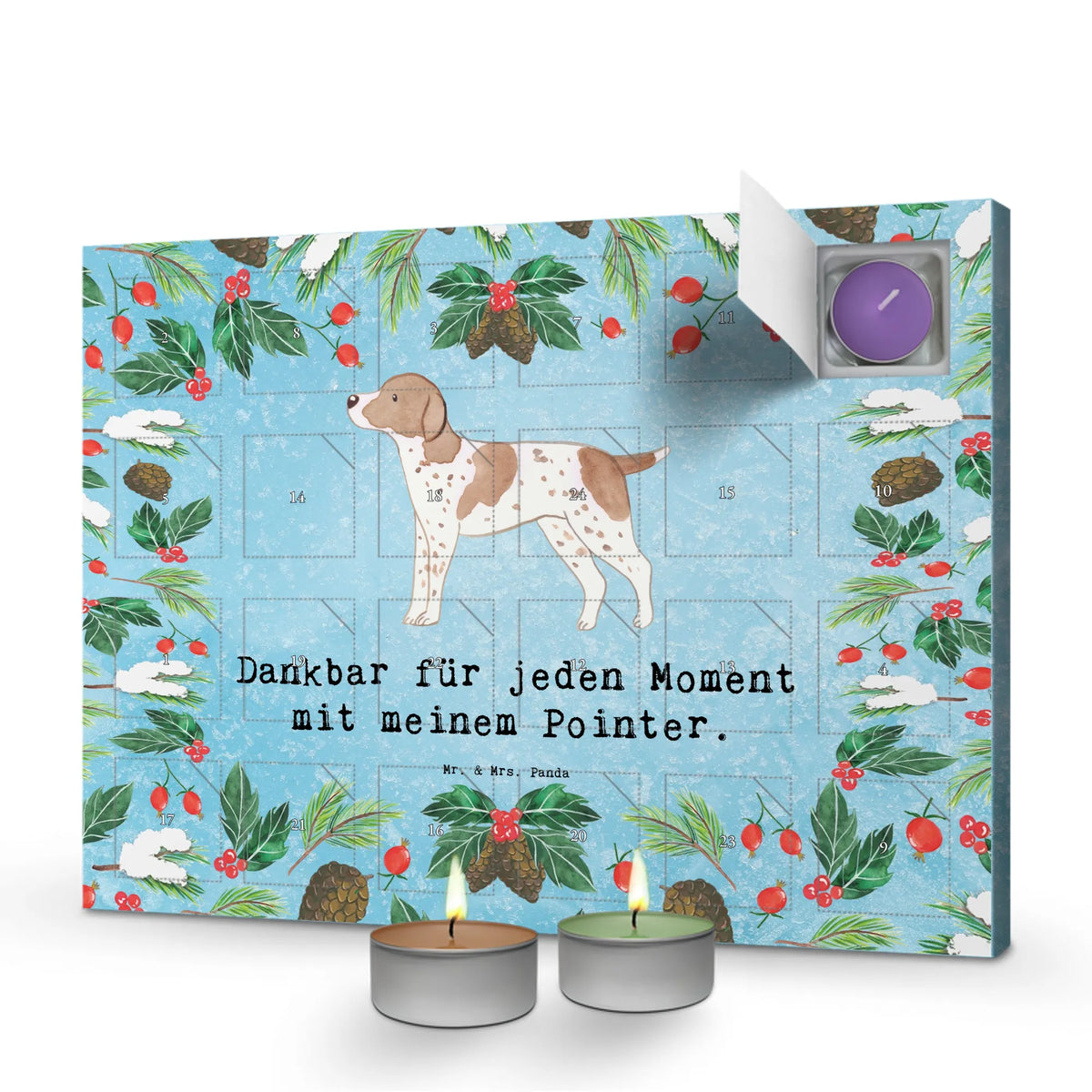 Scented candle advent calendar Pointer Moment gift, animal lover, giving, dog breed, purebred dog, dog owner, puppy