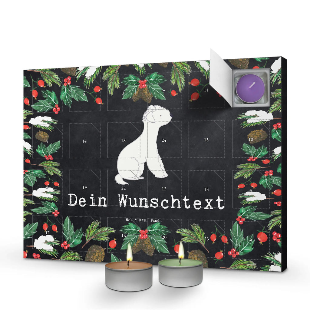 Personalisierter Duftkerzen Adventskalender Bedlington Terrier Moment Personalisierter Duftkerzen Adventskalender, Geschenk, Schenken, Hund, Hunderasse, Rassehund, Hundebesitzer, Tierfreund, Welpe, Bedlington Terrier, Terrier