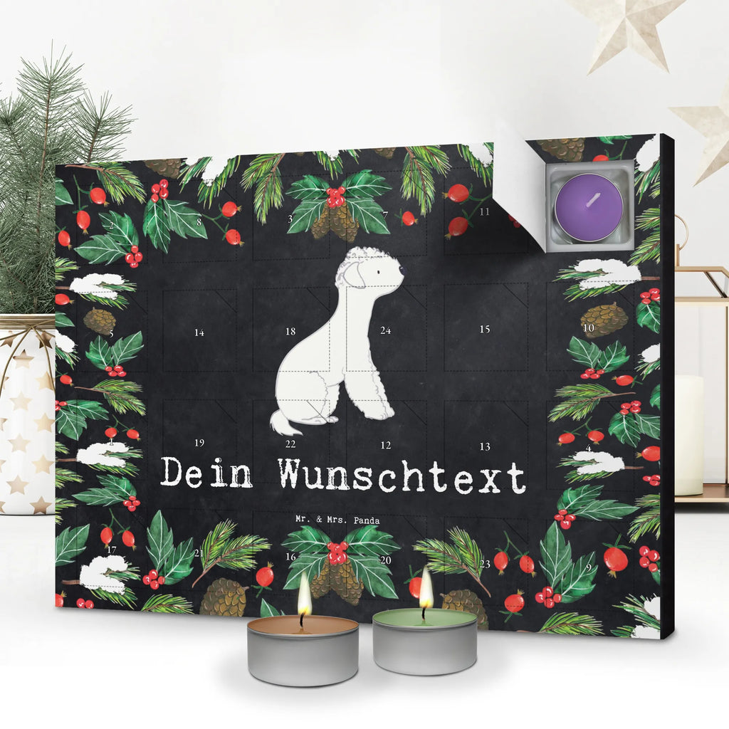 Personalisierter Duftkerzen Adventskalender Bedlington Terrier Moment Personalisierter Duftkerzen Adventskalender, Geschenk, Schenken, Hund, Hunderasse, Rassehund, Hundebesitzer, Tierfreund, Welpe, Bedlington Terrier, Terrier