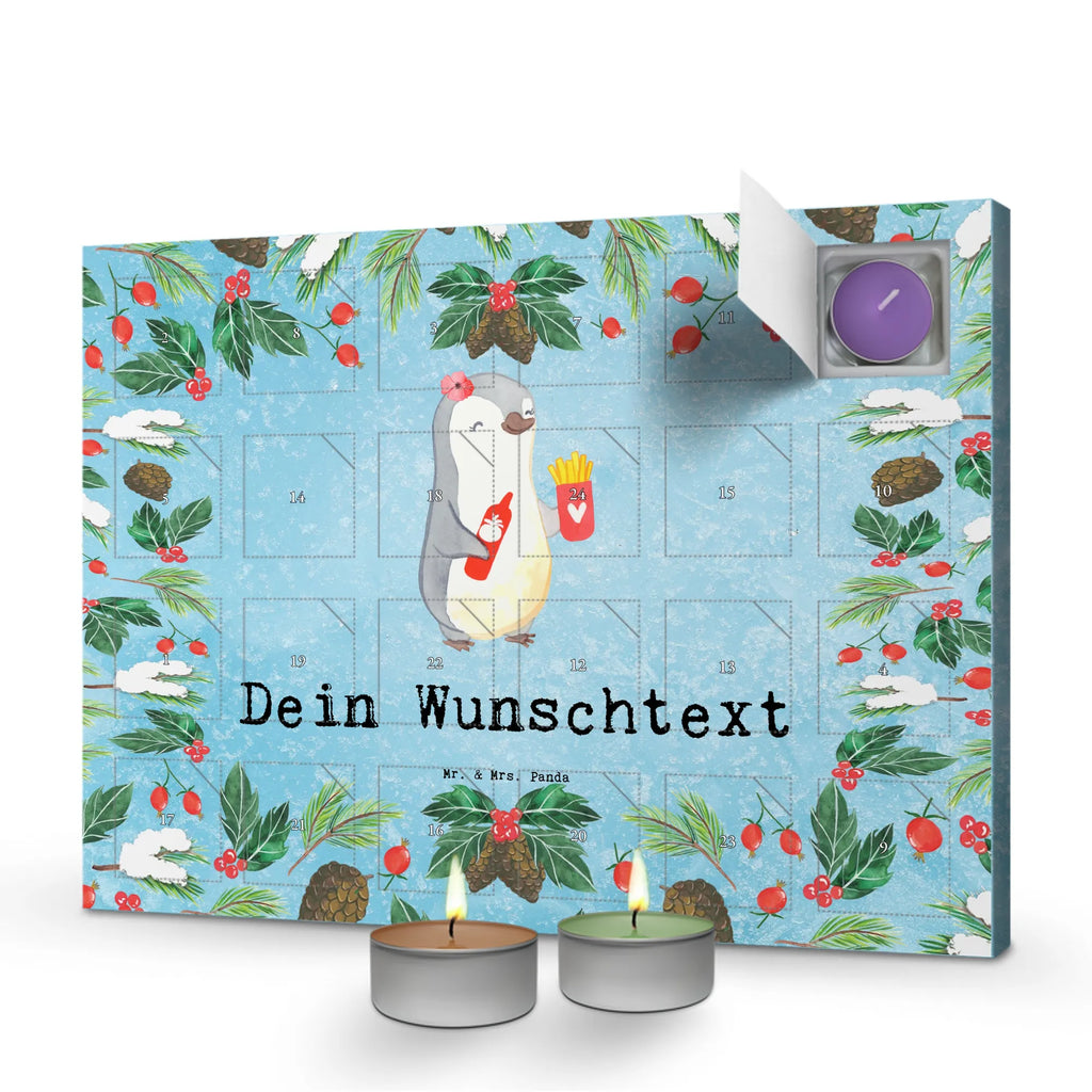 Personalisierter Duftkerzen Adventskalender Imbissverkäuferin Leidenschaft Personalisierter Duftkerzen Adventskalender, Geschenk, Schenken, Jubiläum, Danke, Dankeschön, Beruf, Ausbildung, Abschied, Rente, Kollege, Kollegin, Arbeitskollege, Mitarbeiter, Firma, Pommesverkäuferin, Imbissbesitzerin, Imibissverkäuferin