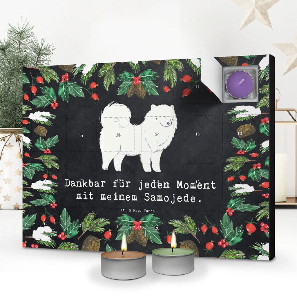 Scented candle advent calendar Samoyed moment gift, animal lover, giving, dog breed, purebred dog, dog owner, puppy