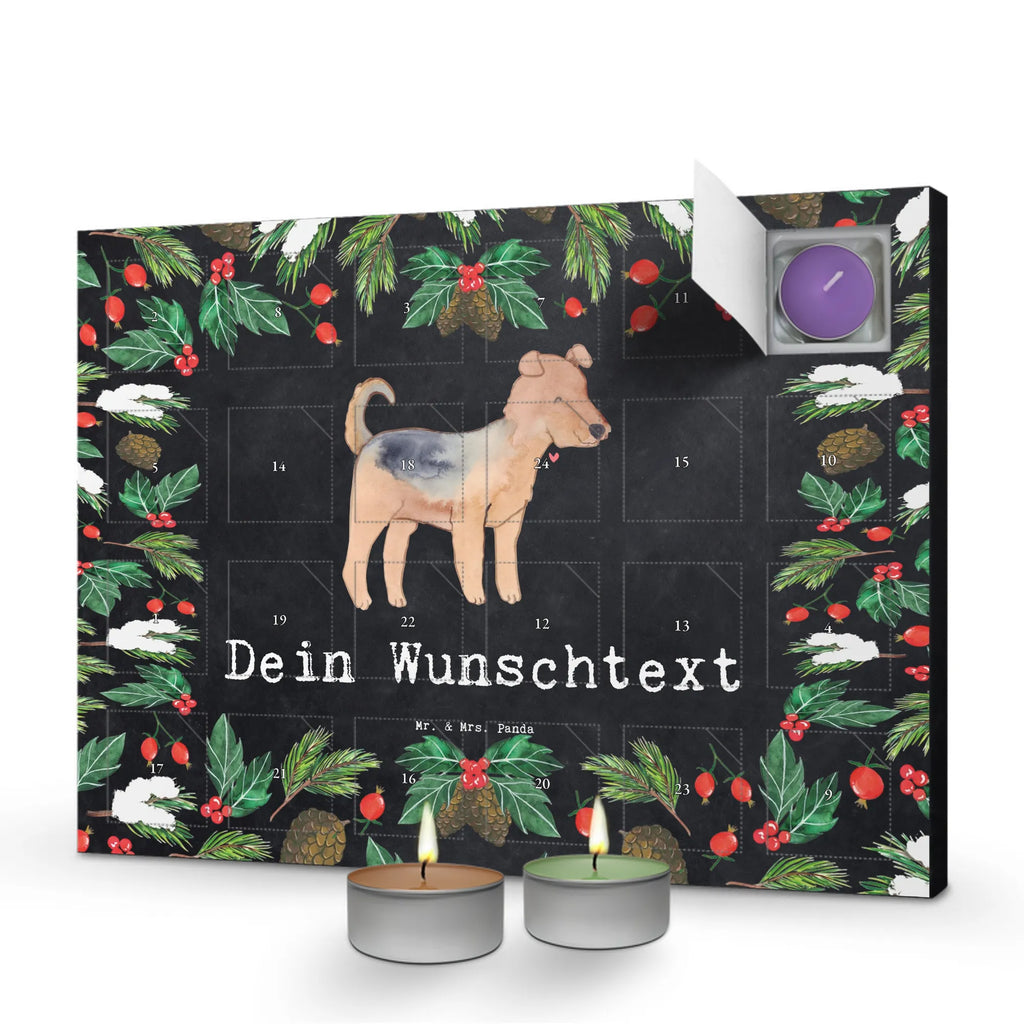 Personalisierter Duftkerzen Adventskalender Airedale Terrier Moment Personalisierter Duftkerzen Adventskalender, Geschenk, Schenken, Hund, Hunderasse, Rassehund, Hundebesitzer, Tierfreund, Welpe, Airedale Terrier