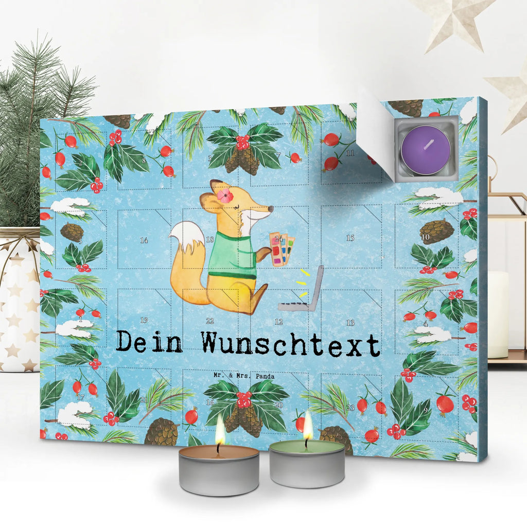 Personalisierter Duftkerzen Adventskalender Mediengestalterin Leidenschaft Personalisierter Duftkerzen Adventskalender, Geschenk, Schenken, Jubiläum, Danke, Dankeschön, Beruf, Ausbildung, Abschied, Rente, Kollege, Kollegin, Arbeitskollege, Mitarbeiter, Firma, Designer, Grafikerin, Grafikdesignerin, Mediengestalter