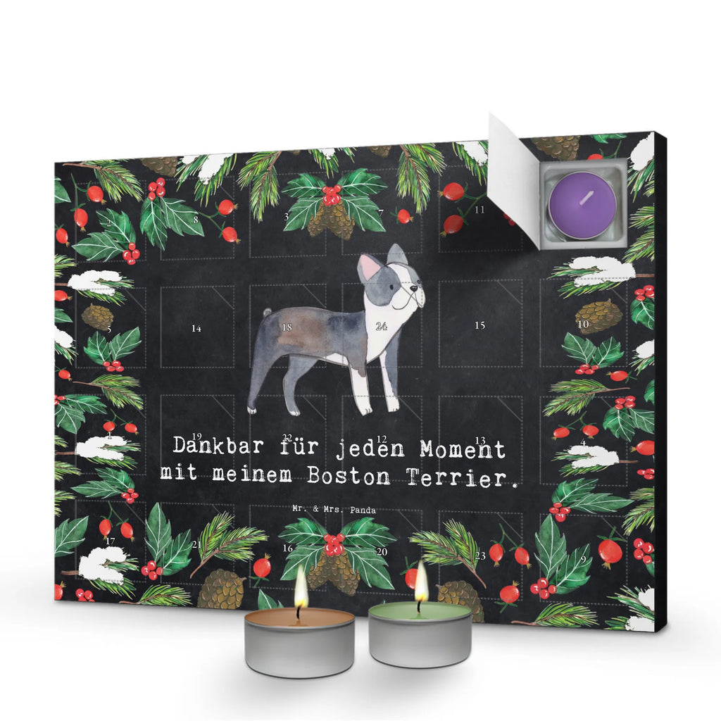 Scented candle advent calendar Boston Terrier Moment gift, animal lover, giving, dog breed, purebred dog, dog owner, puppy