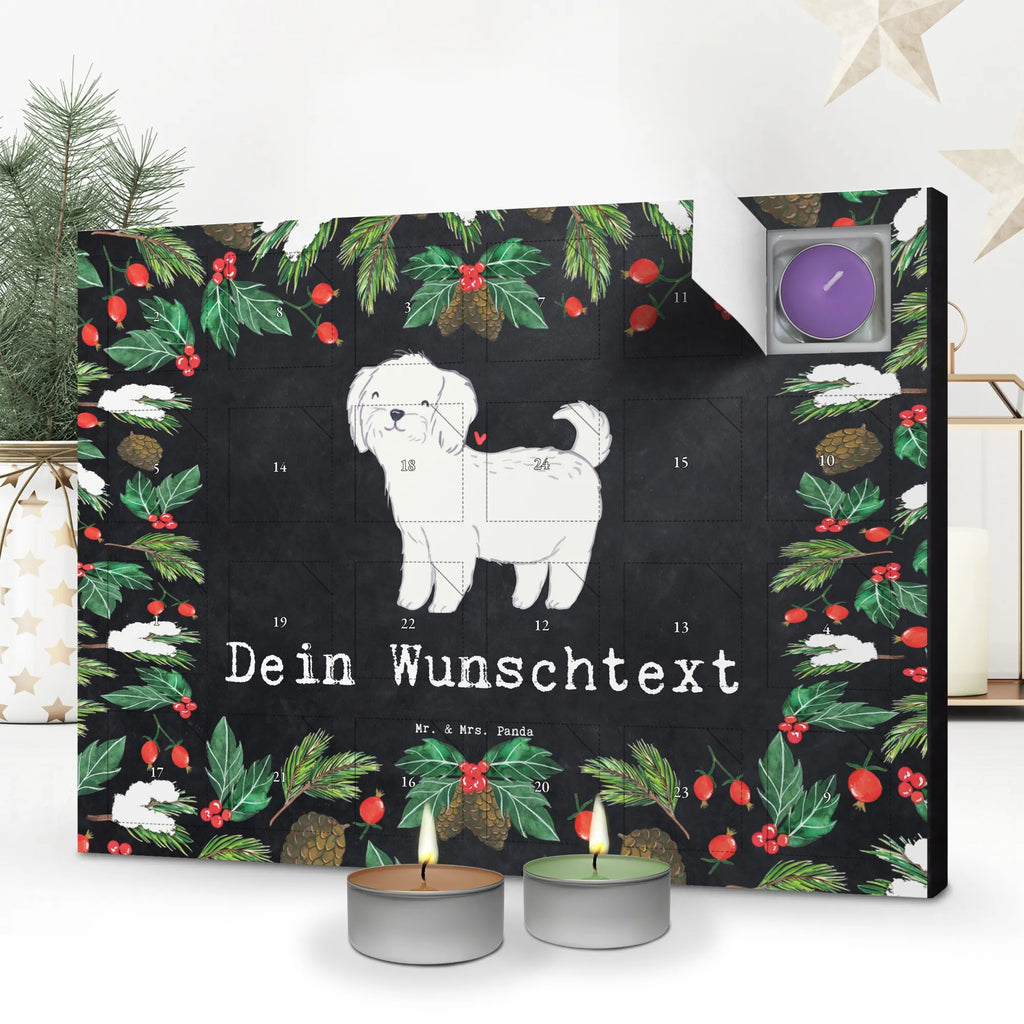 Personalisierter Duftkerzen Adventskalender Malteser Moment Personalisierter Duftkerzen Adventskalender, Geschenk, Schenken, Hund, Hunderasse, Rassehund, Hundebesitzer, Tierfreund, Welpe, Malteser