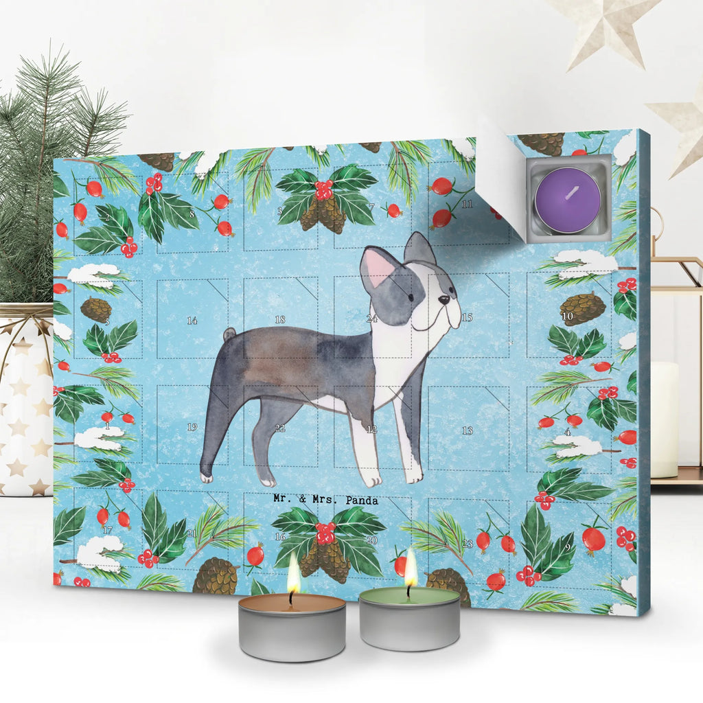 Scented candle advent calendar Boston Terrier Moment gift, animal lover, giving, dog breed, purebred dog, dog owner, puppy
