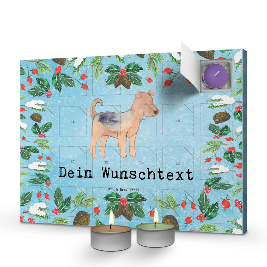 Personalisierter Duftkerzen Adventskalender Airedale Terrier Moment Personalisierter Duftkerzen Adventskalender, Geschenk, Schenken, Hund, Hunderasse, Rassehund, Hundebesitzer, Tierfreund, Welpe, Airedale Terrier