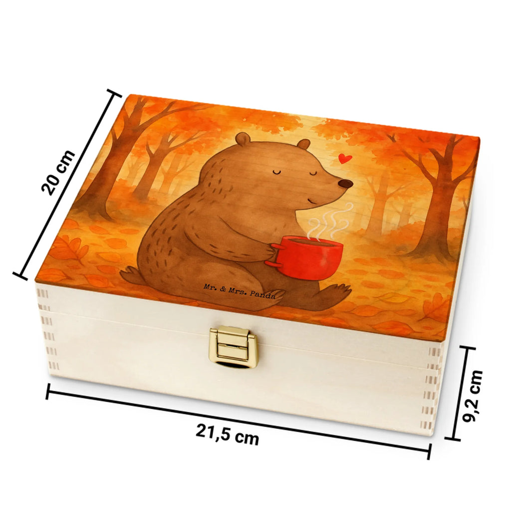 aufbewahrung teebeutel Holz Teebox Bär Morgenkaffee Design