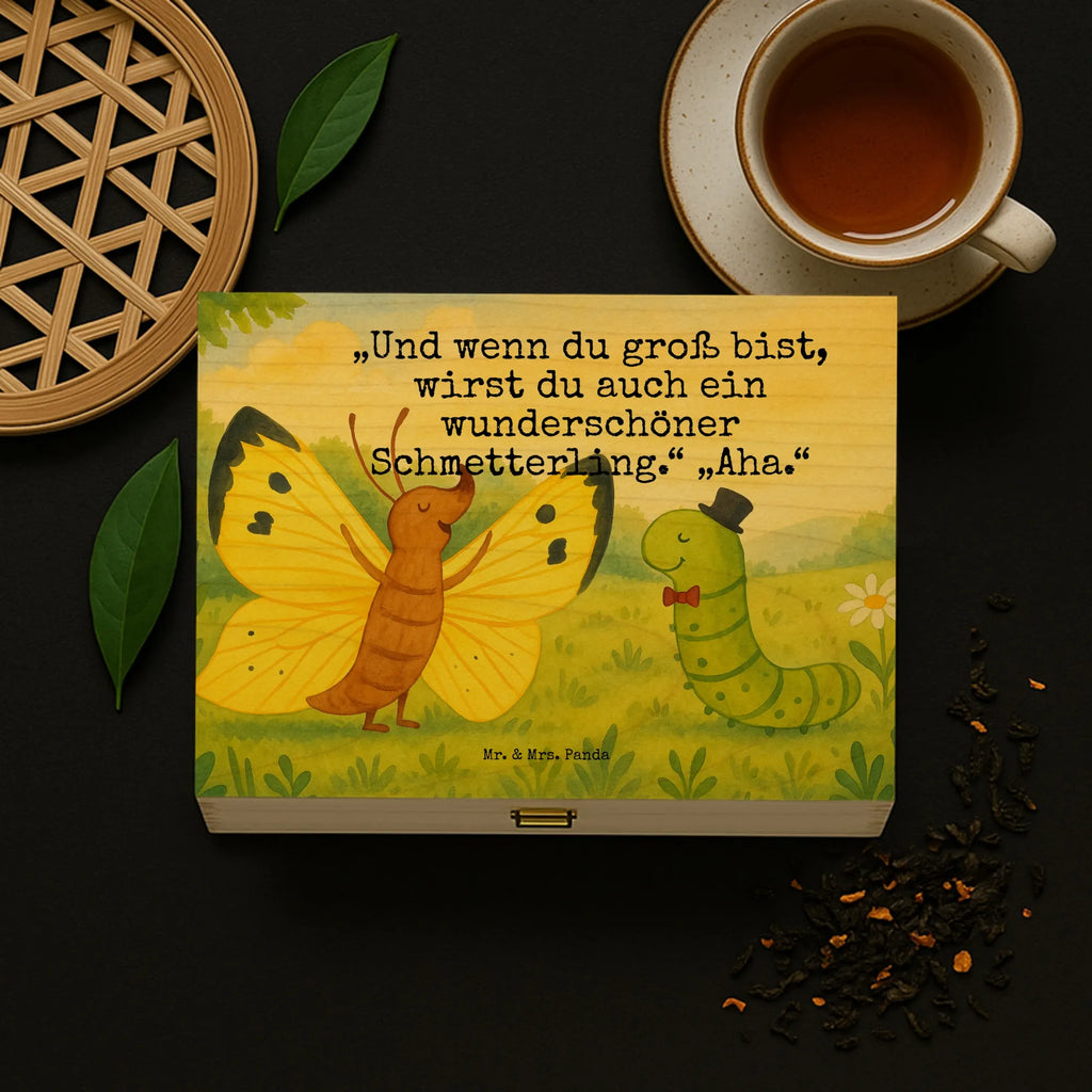 teebox Raupe Schmetterling Design holzteebox, teebeutel behälter, teekiste, holzteekiste, teebox, box für tee, teebeutel organizer, vorratsbox tee, tee organizer, tee sortierbox, teeaufbewahrungsbox, aufbewahrungsbox tee, teebeutelbox, box für teebeutel, tee organizer box, teebehälter, teebox für teebeutel, teebeutel aufbewahrungsbox, teeaufbewahrung, aufbewahrungsbox für teebeutel, tee kiste, teebeutel aufbewahrung, tee beutel halter, aufbewahrung tee, teedose, teekasten, lustige Sprüche, Tiere, Tiermotive, Gute Laune, Schmetterling, Hut, Raupe, Aufwachsen, Erwachsen werden, Kokon, Hütchen, Entwicklung, Schönheit, Zitronenfalter