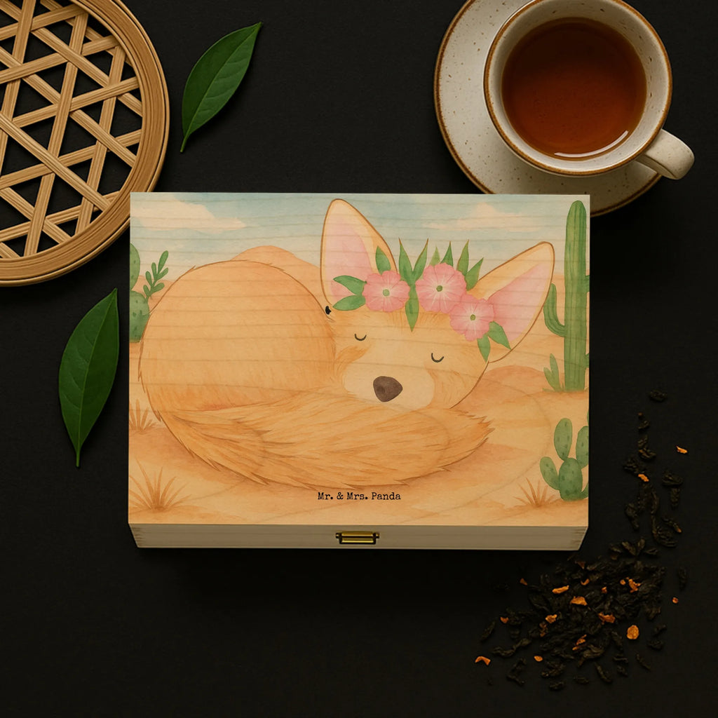 Teekiste Wüstenfuchs Blumen Design teebox, teeaufbewahrungsbox, tee beutel halter, aufbewahrung tee, teebox für teebeutel, teebeutel organizer, aufbewahrungsbox für teebeutel, holzteekiste, teebeutel aufbewahrung, teedose, teekiste, teebeutelbox, holzteebox, box für teebeutel, tee organizer, teebeutel behälter, teeaufbewahrung, tee kiste, vorratsbox tee, teebehälter, teekasten, tee sortierbox, tee organizer box, aufbewahrungsbox tee, teebeutel aufbewahrungsbox, box für tee, Afrika, Wildtiere, Wüstenfuchs, Glücklich, Blumen, Wüste, Blumenkranz