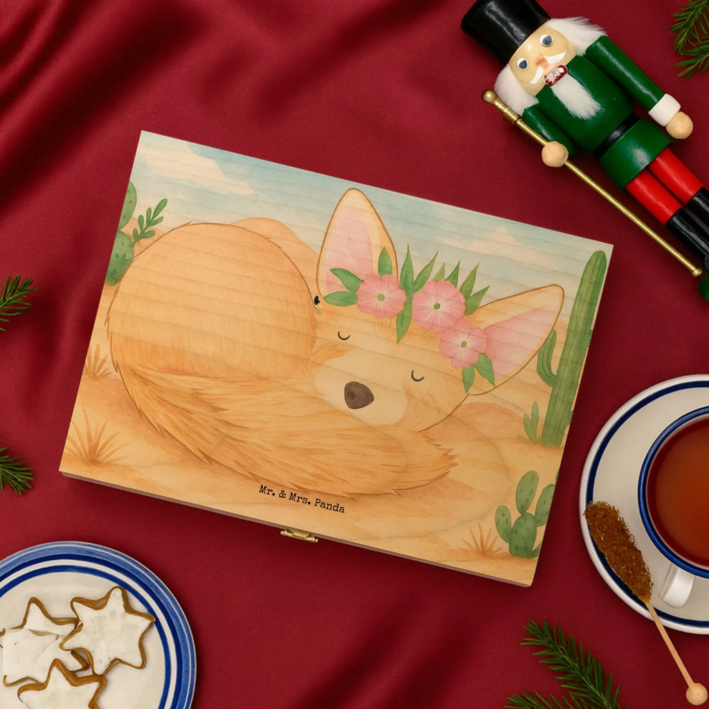 Teekiste Wüstenfuchs Blumen Design teebox, teeaufbewahrungsbox, tee beutel halter, aufbewahrung tee, teebox für teebeutel, teebeutel organizer, aufbewahrungsbox für teebeutel, holzteekiste, teebeutel aufbewahrung, teedose, teekiste, teebeutelbox, holzteebox, box für teebeutel, tee organizer, teebeutel behälter, teeaufbewahrung, tee kiste, vorratsbox tee, teebehälter, teekasten, tee sortierbox, tee organizer box, aufbewahrungsbox tee, teebeutel aufbewahrungsbox, box für tee, Afrika, Wildtiere, Wüstenfuchs, Glücklich, Blumen, Wüste, Blumenkranz