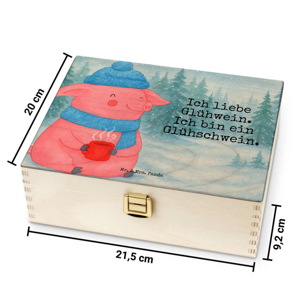 Teekiste Schwein Glühwein Design, Weihnachtsmarkt, Geschenk für Paare