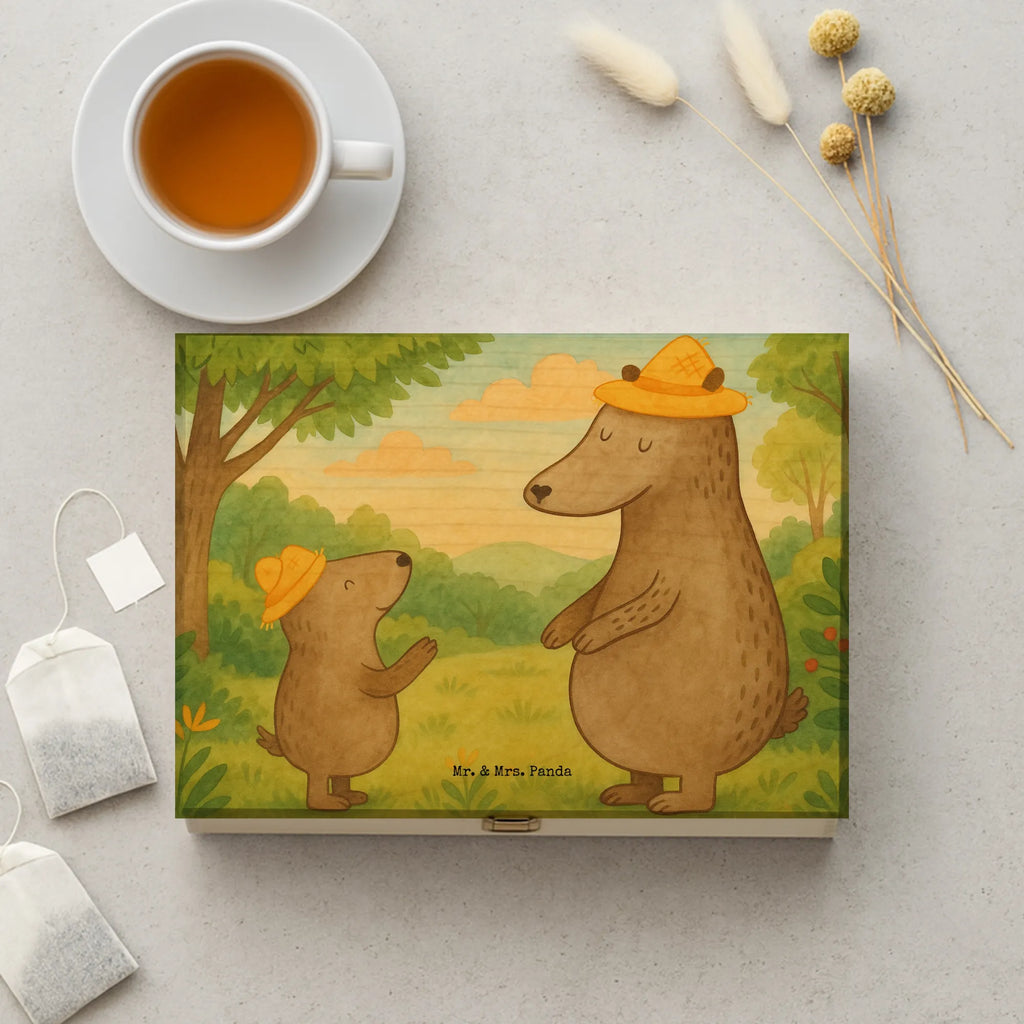 teebox Bären mit Hut Design teekiste, tee sortierbox, tee beutel halter, teekasten, teebeutel behälter, aufbewahrung tee, tee organizer, aufbewahrungsbox tee, holzteekiste, teebox für teebeutel, tee organizer box, aufbewahrungsbox für teebeutel, holzteebox, box für tee, teebeutel organizer, teebeutel aufbewahrung, teebeutelbox, teeaufbewahrungsbox, teedose, box für teebeutel, teebeutel aufbewahrungsbox, vorratsbox tee, tee kiste, teeaufbewahrung, teebehälter, teebox, Muttertag, Vatertag, Mama, Papa, Oma, Opa, Familie, Schwester, Bruder, Kinder, Bären, Lieblingsmensch, Bär, Vater-Sohn, Vorbild, Kind, Sohn, Daddy, Family, Papi, Vater, Paps, Söhne, Dad