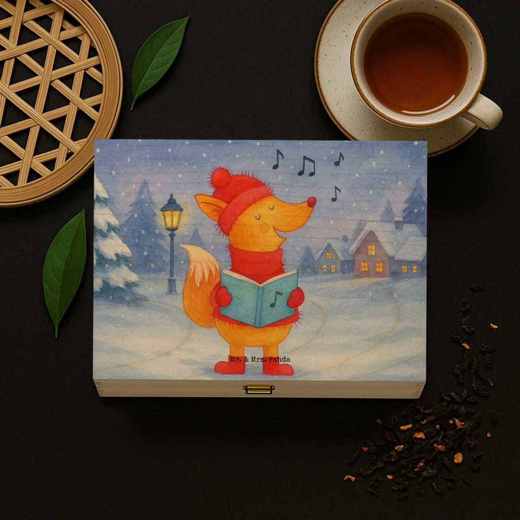 teebox Fuchs Sänger Design box für teebeutel, holzteekiste, teeaufbewahrungsbox, teekiste, aufbewahrung tee, teebehälter, teekasten, teebox, tee sortierbox, teebox für teebeutel, teebeutel aufbewahrung, teeaufbewahrung, aufbewahrungsbox tee, teebeutel aufbewahrungsbox, teedose, tee beutel halter, aufbewahrungsbox für teebeutel, tee organizer box, holzteebox, teebeutel behälter, tee kiste, teebeutel organizer, tee organizer, vorratsbox tee, box für tee, teebeutelbox, Weihnachten, Winter, Weihnachtsdeko, Nikolaus, Advent, Heiligabend, Wintermotiv, Fuchs, Füchse, Sänger, Geschenk Sänger, Weihnachtslieder, Singen
