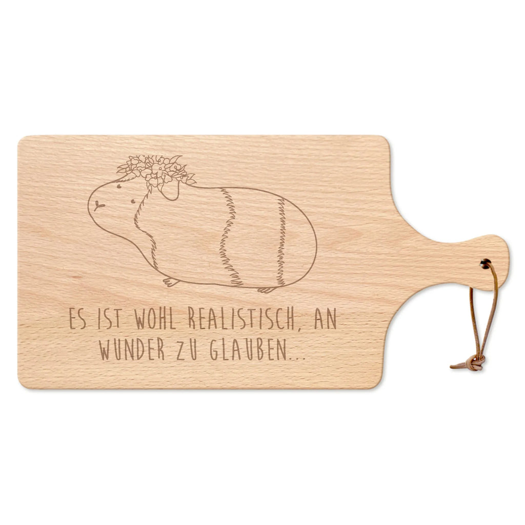 Cutting board with handle Guinea pig wisdom card, gift ideas, gifts, small animals, cute, cute animal motives, hand drawn, funny sayings, good mood, special gifts, animal lover, guinea pig, flower child, wisdom, saying, wonderland, reality, wonder