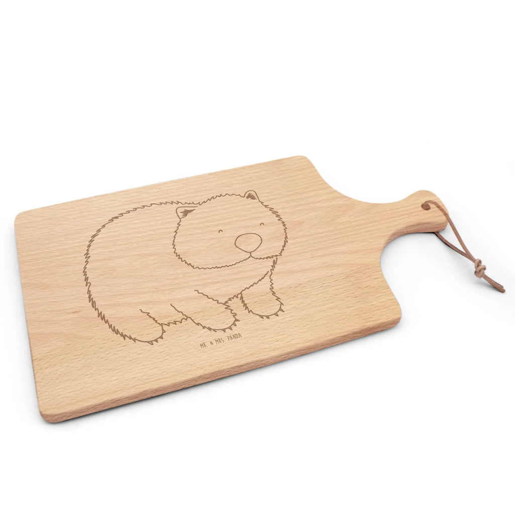 Cutting board with handle Wombat card, gift ideas, gifts, small animals, cute, cute animal motives, hand drawn, funny sayings, good mood, special gifts, animal lover, Australia, life is beautiful, saying